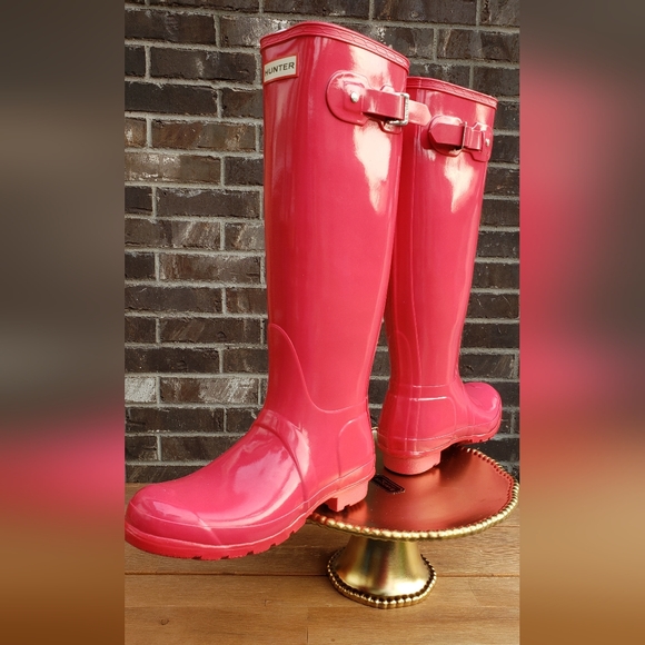 HUNTER NWT NIB Tall Gloss SZ 8 - Picture 9 of 11